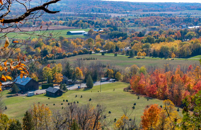 Rural country home with spacious property in Pefferlaw, Georgina, Ontario.